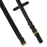 Hans Melzer Horse Equipment Hans Melzer Zügel feingummiert schwarz/messing WB EXTRA (KB-Kaltblut) von Hans Melzer Horse Equipment