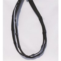 Hans Melzer Horse Equipment Hans Melzer Zügel feingummiert schwarz/silber 9 Stopper in 6cm Abständen WB EXTRA (KB-Kaltblut) von Hans Melzer Horse Equipment