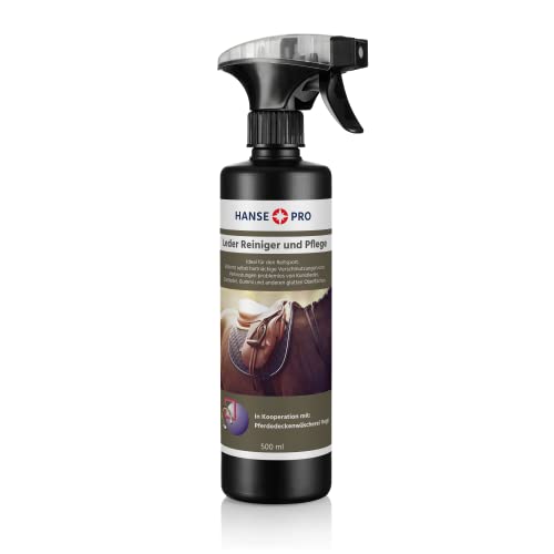 Hanse Pro Leder-Reiniger, 1 x 500 ml I ideal zur Reinigung und Pflege von Leder, Kunstleder und Gummi I praktisches Spray zur Sattel-Pflege I Sattel-Reiniger I REIT-Zubehör I Pferde-Sport von Hanse Pro