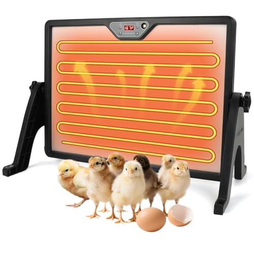 Hühnerbrutheizung mit Ständer, 180W Hühnerstallheizung mit Temperaturregelungsanzeige und Fernbedienung, Wärmeplatte für Küken Junges Geflügel, Schwarzer Rahmen Hühnerbrutheizung mit Ständer, 180W Hühnerstallheizung mit Temperaturregelungsanzeige und Fernbedienung, Wärmeplatte für Küken Junges Geflügel, Schwarzer Rahmen von Hanzapor