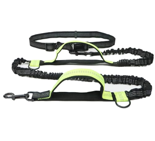Freihändige Hundeleine mit verstellbarem Hüftgurt, elastische Bungees mit zwei Griffen, einziehbares Seil für mittelgroße und große Hunde, reflektierende Nähte für Spaziergänge, Wandern, Radfahren Freihändige Hundeleine mit verstellbarem Hüftgurt, elastische Bungees mit zwei Griffen, einziehbares Seil für mittelgroße und große Hunde, reflektierende Nähte für Spaziergänge, Wandern, Radfahren von HaoYiShang