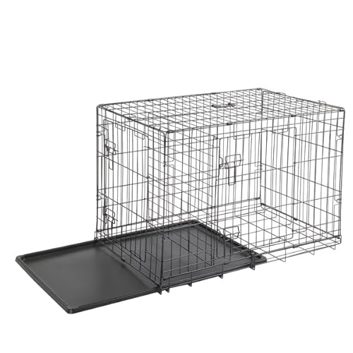 Käfig aus Stahl, zusammenklappbar, 36 Zoll (96 cm) – Kennel für Hunde und Katzen, Spielgehege aus Metall, Tiergehege von Haobosic