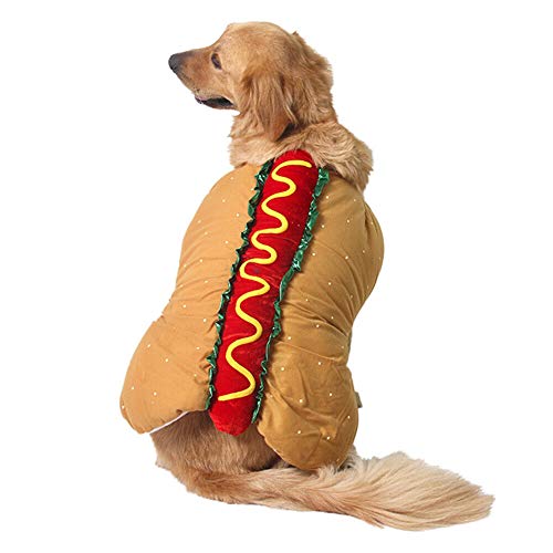Haodasi Haustier Hund Halloween Hot Dog Kostüm - Katze Hund Hamburger Kleid Kleidung Cosplay Party Haustiere Lustige Outfits von Haodasi