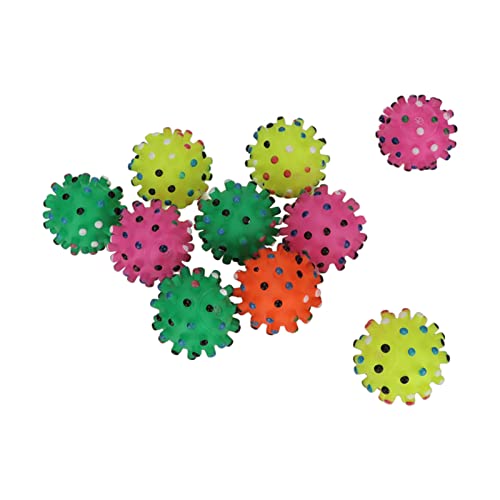 10pcs Hundeweiche Quietschbällchen Spielzeug für Gesundes Zahnfleisch Vinylmaterial Haustierspielzeug Zum Reinigen von Zähnen und Training von Hunden von Haofy