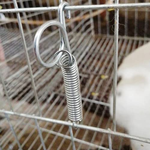 20 Stück Multifunktionale Käfigtür Federhaken Metall Finger Feder Verriegelungshaken, Metall Finger Feder, Zur Befestigung der Käfigtür(Großer Federkäfig-Türhaken) von Haofy
