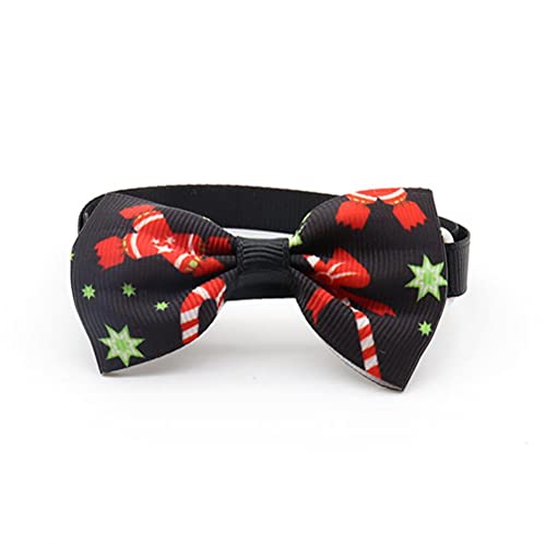 50 Stück Weihnachtliches Hundehalsband mit Fliege, Verstellbar, Sicheres Material, für Weihnachtsdekorationen (1) von Haofy