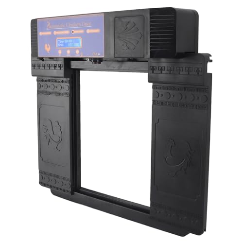 Automatische Solartür für Hühnerstall, professionelles Infrarot zur Vermeidung von Kneifen mit mehreren Modi, automatische Tür für Hühnerstall mit Timer, Lichtsensor und Automatische Solartür für Hühnerstall, professionelles Infrarot zur Vermeidung von Kneifen mit mehreren Modi, automatische Tür für Hühnerstall mit Timer, Lichtsensor und von Haofy