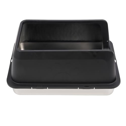 Edelstahl Anti -Spritzer Extra Großer Katzendrüsenschachtel für Mehrere Katzen, Einfache Reinigung von Kitty -Katze Kittierkasten für den Wohnbereich (Black) von Haofy