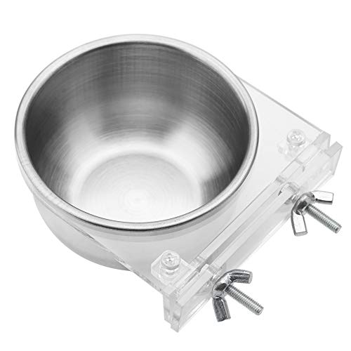 Edelstahl -Vogelhäuschenschale, Hängende Wasserschale, Leicht zu Versammeln, Verhindert Kippen, Kleine Größe, für die Meisten Käfige Geeignet, Leicht zu Platzieren, Großartiges Accessoire für von Haofy