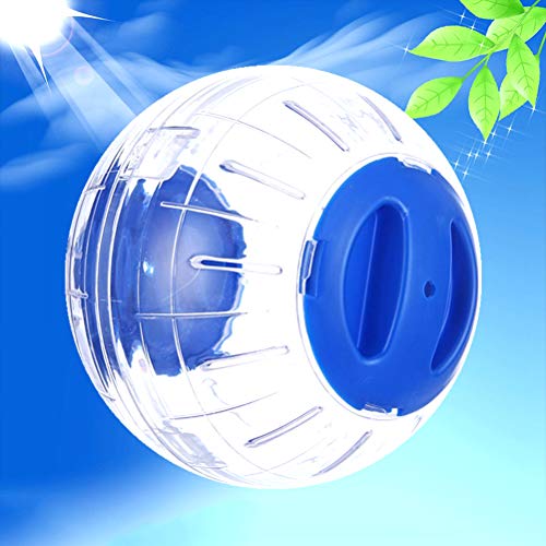 Haofy 12 cm Mini Hamster -Übungsballspielzeug, Tragbares Haustierspielzeug für Kleine Tiere, Interaktive Unterhaltung, mit Durchscheinendem Plastik, Blau, Blau (Blue) von Haofy