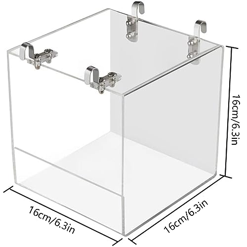 Haofy Acrylvogelbadewanne, Metallhaken und Einfaches Reinigen, Nicht-Leakage-Design, Gut für die Gesundheit von Vögeln, Schützen und Verbessern die für Vögel Papagisierende Käfig-Zubehör Geeignete von Haofy