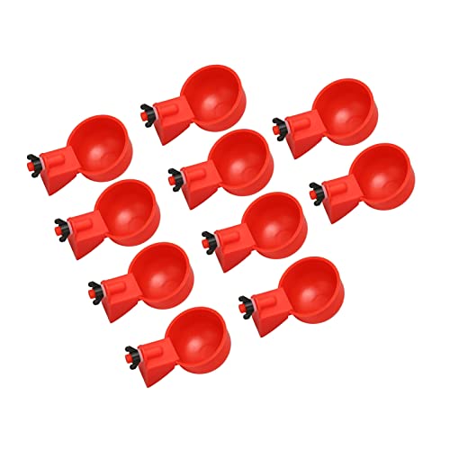 Haofy Automatische Geflügelwässerung Tasse Verstellbare Hühner -Trinkschale für Enten, Einfach zu Verbinden, für Geflügel, 10pcs von Haofy