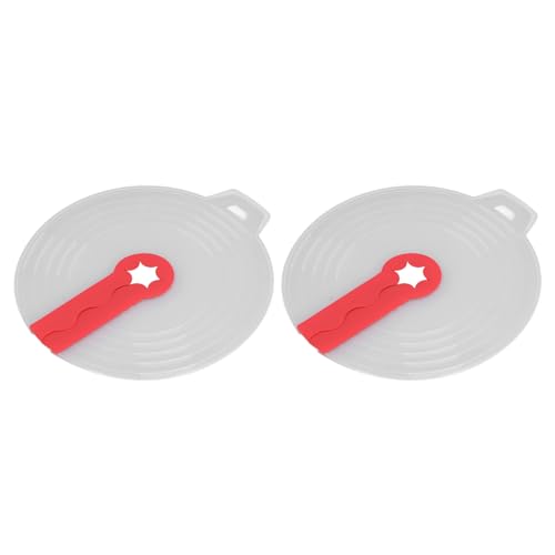 Haofy Einfach zu Bedienende Schüssel Anti-Splash-Deckel-Mixer-Schüssel-Abdeckung für Eierwischen 2pcs für Backvorgänge Schützt die Küchenutensilien (Rot) von Haofy