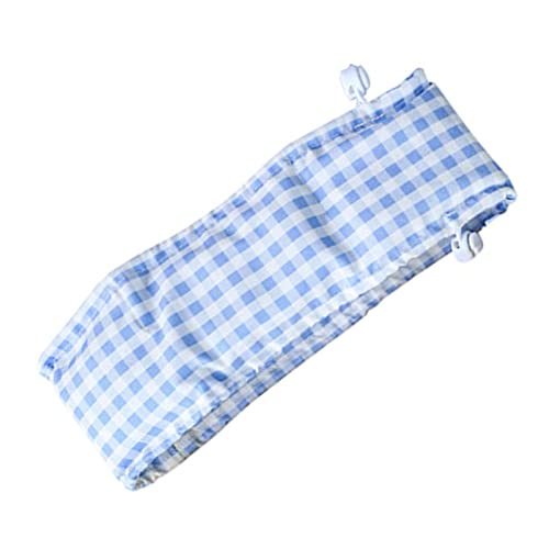 Haofy Einstellbare Doppelte Draw -Knorder -Leinwand -Hundekühlung Bandana -Kragen, Niedlicher Musterdruck, Reduzierung der Temperatur für Spaziergänge, Sport, Sport (Blaues Gitter M) von Haofy