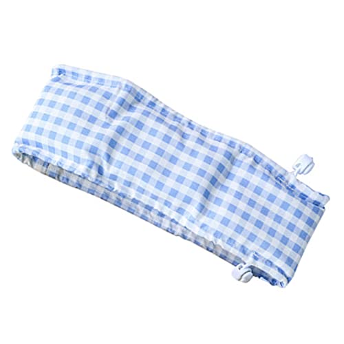 Haofy Einstellbare Doppelte Draw -Knorder -Leinwand -Hundekühlung Bandana -Kragen, Niedlicher Musterdruck, Reduzierung der Temperatur für Spaziergänge, Sport, Sport (Blaues Gitter S) von Haofy