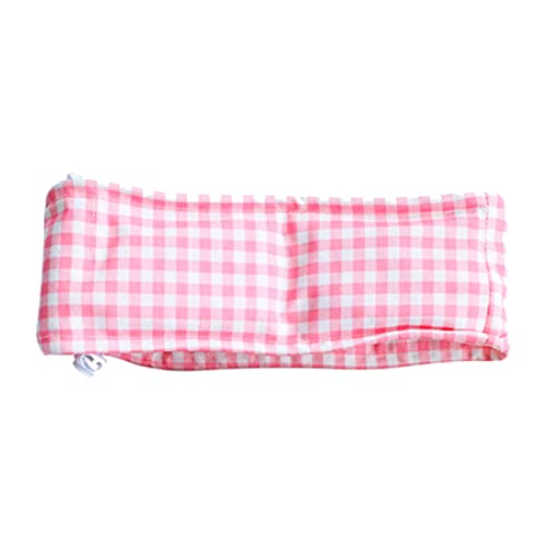 Haofy Einstellbare Doppelte Draw -Knorder -Leinwand -Hundekühlung Bandana -Kragen, Niedlicher Musterdruck, Reduzierung der Temperatur für Spaziergänge, Sport, Sport (Rosa Gitter L) von Haofy