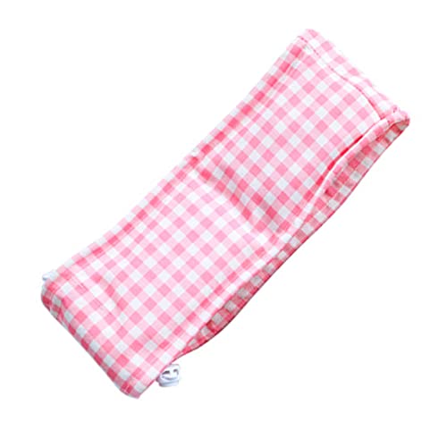 Haofy Einstellbare Doppelte Draw -Knorder -Leinwand -Hundekühlung Bandana -Kragen, Niedlicher Musterdruck, Reduzierung der Temperatur für Spaziergänge, Sport, Sport (Rosa Gitter M) von Haofy