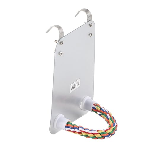 Haofy Großer Vogelspiegel, Stand -Swing -Papageienspielzeug mit Farbenfrohen Seilbarsch, 5x7 Zollspiegel für Vogel, Geeignet für Afrikanische Graue Cockatiel Sittiche Geeignet (Modell 1) von Haofy