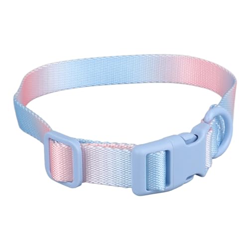 Haofy Haustierhalsband, Stilvolles Hundehalsband, Multifunktional, Dekorativ, Sicherheitsschutz aus Polyester für Draußen Zum Spazierengehen (Pink Blau) von Haofy
