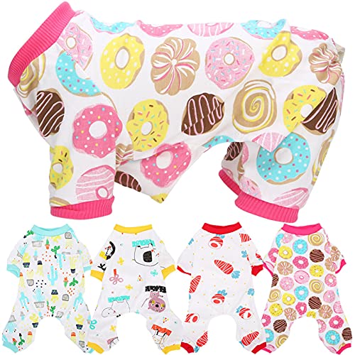 Haofy Haustierhund-Jumpsuit, 4-Pack-Baumwoll-Haustier-Frühlings-Sommerkleidung, Weich und Komfortabel, Exquisites Design mit Karottenstil, für die Hundewüsteoase (M) von Haofy