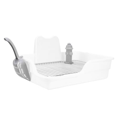 Haofy Hundetoilette Edelstahl Mesh Haustruppenstaber Stabiles Nicht -TIPP -Design für Kleine Mittlere Rassenhunde Leicht zu Reinigen (White) von Haofy