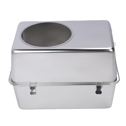 Haofy Metall Geschlossene Katzentoilette, Gefertigt mit Edelstahl, Großer Katzenratschachtel mit Deckel, Erhöhten Wänden Schaufelmatte, Geruchskontrolle, Innovativer Konstruktions Haofy Metall Geschlossene Katzentoilette, Gefertigt mit Edelstahl, Großer Katzenratschachtel mit Deckel, Erhöhten Wänden Schaufelmatte, Geruchskontrolle, Innovativer Konstruktions von Haofy