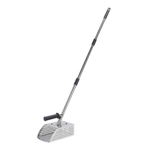 Haofy Sandschaufel aus Edelstahl Zur Metalldetektion, Strandsiebschaufel mit Langem Griff und Gummigriff für Unterwasserschätze, Surfaktivitäten Haofy Sandschaufel aus Edelstahl Zur Metalldetektion, Strandsiebschaufel mit Langem Griff und Gummigriff für Unterwasserschätze, Surfaktivitäten von Haofy
