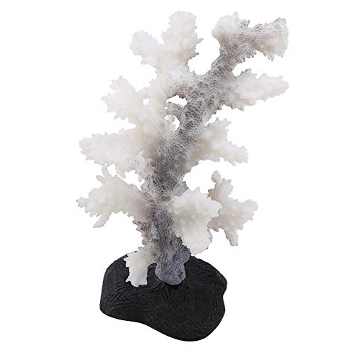 Haofy Silikonkoralle Künstliche Gelb, Fischtank Landschaftsbau Liefert Aquariumschmuck Plastikpflanzen, Dekorationszubehör Kunststoff Plastik (Grey) von Haofy