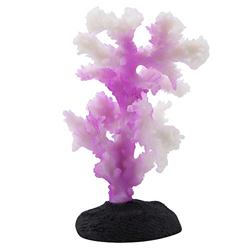 Haofy Silikonkoralle Künstliche Gelb, Fischtank Landschaftsbau Liefert Aquariumschmuck Plastikpflanzen, Dekorationszubehör Kunststoff Plastik (Purple) von Haofy