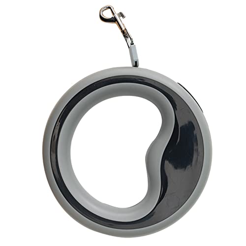 Haofy Starke und Teleskopisch Einversteifbare Haustierhundeleine mit Sicherheitsschloss, Metallhaken, Ergonomischem Griff für Welpengänge, Langes Seil, das für den Außenbereich Geeignet Ist (Grey) von Haofy