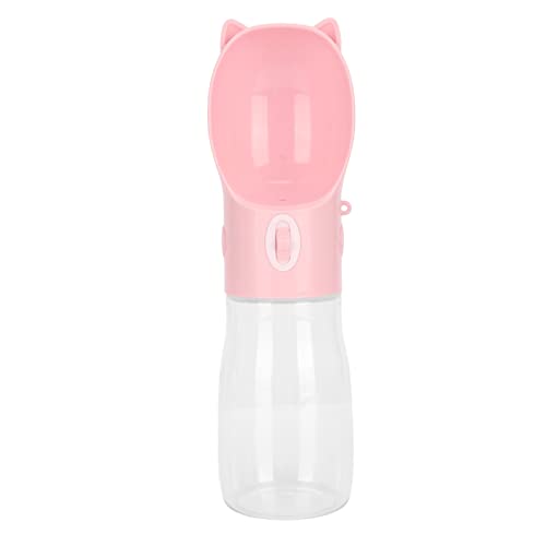 Haofy Tragbarer Haustier-Wasserspender, Hundetrinkflasche, Auslaufsicher, Breite Öffnung, Abnehmbar, Spülmaschinenfest, für Welpen auf Reisen (rosa S) von Haofy