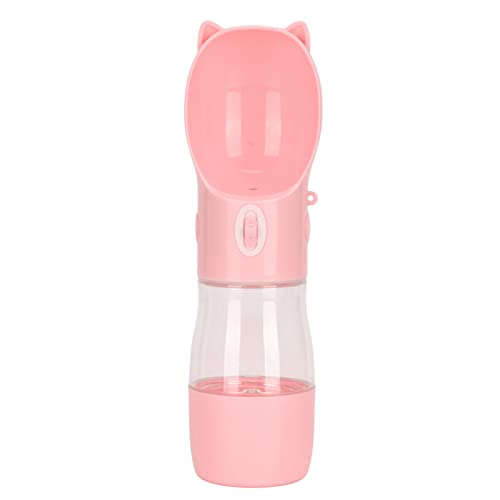 Haofy Tragbarer Hundewasserspender, Hundewasserflasche, Auslaufsicher, Breiter Wassertrog, Einhandbedienung mit Leckerli-Futterbehälter für Welpen Im Freien () von Haofy