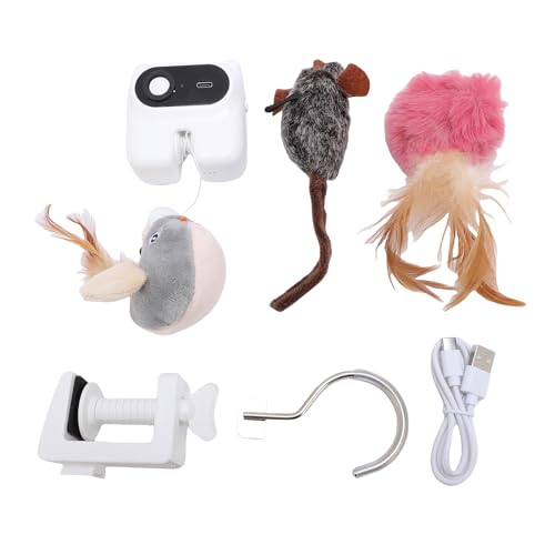 Haofy Versenkbares Katzenspielzeug Interactive Cat Hanging Toy mit Verstellbarem Haken für Mentale Übungen für Türen für Innenkatzen von Haofy