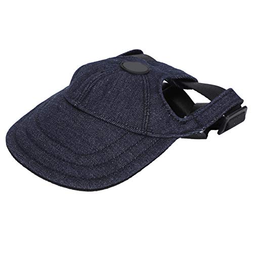 Haofy Verstellbarer Hund Im Freien Sport Sun Baseball Hat Visor Sunbonnet Outfit, Hüte mit Ohrlöchern für Welpen Kleine Hunde, Haustier Baseballkappen Hüte für Laufen, Täglich Tragen (S) von Haofy