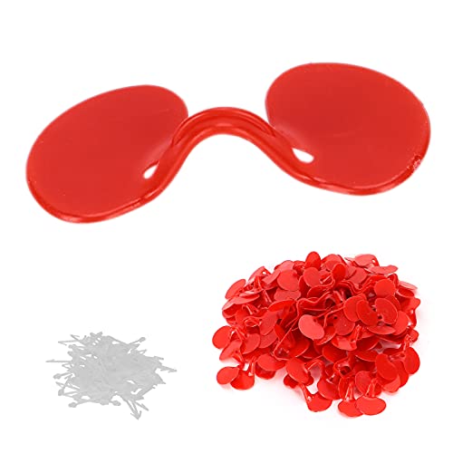 Hühnerbrille 100pcs Hühnerblinder Zum Vorbeugen von Hacken, Geeignet für Kleines Hühnchen (Mittlerer Einzelstrahl) von Haofy