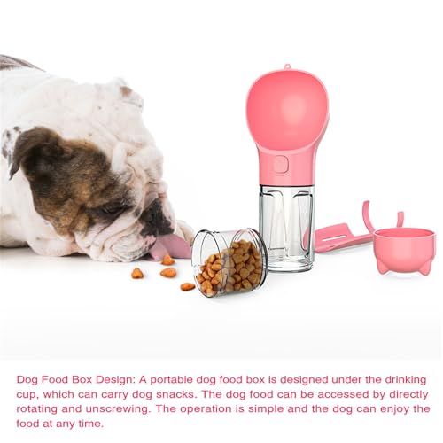 Hundewasserflasche Zum Gehen Tragbarer Hundwasserflasche mit Nahrungsbehälter, Reisenpuppenwasserschale, Tragbarer Haustierspender mit Kitzelschaufel (Haofy9n5mzuc2r6-BL) von Haofy