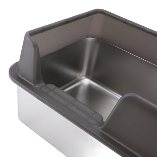 Katzentoilette aus Edelstahl, Hohe Wände Gegen Spritzwasser, Leicht zu Reinigen und Geruchlos, Sicherer Abnehmbarer Deckel, Erhöhte Privatsphäre, Glatte Oberfläche, Vielseitig Katzentoilette aus Edelstahl, Hohe Wände Gegen Spritzwasser, Leicht zu Reinigen und Geruchlos, Sicherer Abnehmbarer Deckel, Erhöhte Privatsphäre, Glatte Oberfläche, Vielseitig von Haofy