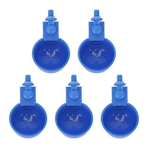 PP Plastik Automatische Hühnerwasserbecher 5pcs, Breite Anwendung für Vögel -Trinklösung, Attraktiver Blauer Körper PP Plastik Automatische Hühnerwasserbecher 5pcs, Breite Anwendung für Vögel -Trinklösung, Attraktiver Blauer Körper von Haofy