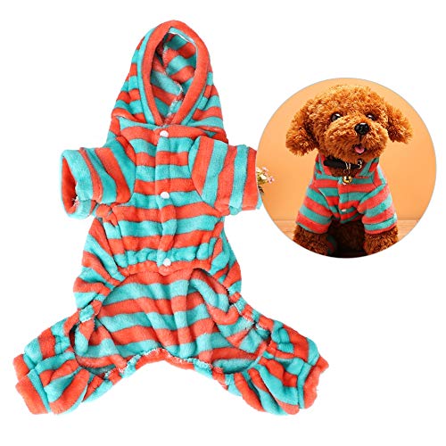 Plüschhundetuherie, Winter Weiches Fleece -Streifen -Kleidungsstück 4 Bein Warm Warmer Haustier Overall für Kleine Hunde Welpe, Modisches und Komfortables Design, Praktisches Button Design, Einfach Plüschhundetuherie, Winter Weiches Fleece -Streifen -Kleidungsstück 4 Bein Warm Warmer Haustier Overall für Kleine Hunde Welpe, Modisches und Komfortables Design, Praktisches Button Design, Einfach von Haofy