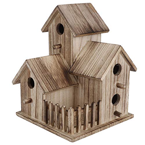 Vogelhaus aus Holz, Kleiner Hängender Vogel-Nistkasten, Outdoor-Garten-Vogelhaus-Haustierbedarf Dekoration, Ideale Garten-Terrassen-Dekoration Vogelnest von Haofy