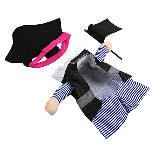 XL -Hundepiratenkostüm, Leicht zu Tragen, Lustig und Niedlich Aussehen, Premium -Stoffe, Halloween Haustierkleidung mit Piratenhut für Katzen, Kleine Hunde Rollenspiele Party Im Freien Walking (XL) von Haofy