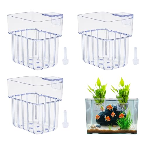 Aquarium-Pflanzenhalter, 3 Stück, mit Haken, hängende Aquarium-Pflanzgefäße für Aquaponische Pflanzenzucht und Wasserspiel-Dekoration Aquarium-Pflanzenhalter, 3 Stück, mit Haken, hängende Aquarium-Pflanzgefäße für Aquaponische Pflanzenzucht und Wasserspiel-Dekoration von Haolake