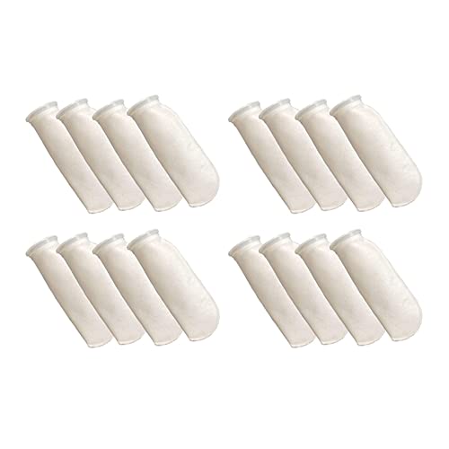 Haopeuk 16 Packungen Filter Socken, 200 Mikrometer, für Aquarium/Salz Wasser Aquarium, Teich, für Sumpf/Überlauf von Haopeuk