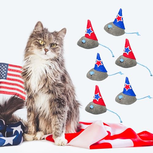 Haourlife American Independence Day Katzenspielzeug Katzenminze Spielzeug Maus Spielzeug - 6 Packungen Haourlife American Independence Day Katzenspielzeug Katzenminze Spielzeug Maus Spielzeug - 6 Packungen von Haourlife
