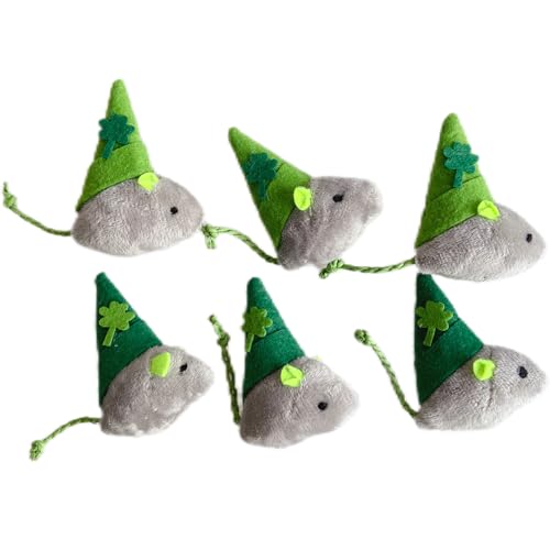 Haourlife St. Patrick's Day Katzenspielzeug Katzenminze Spielzeug Maus Spielzeug - 6 Packungen Haourlife St. Patrick's Day Katzenspielzeug Katzenminze Spielzeug Maus Spielzeug - 6 Packungen von Haourlife