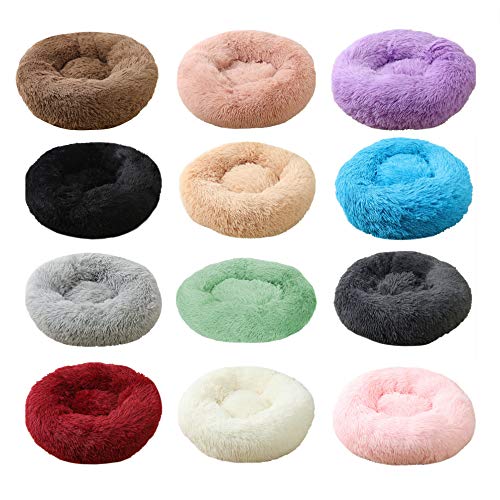Hundebett Weich Flauschig, Hund Bett Haustierbett, Fluffy Weiches Plüsch Kuschelbett Rundes, selbstwärmend und gemütlich, für mittelgroße und große Hunde geeignet - Apricot Ø 110cm Hundebett Weich Flauschig, Hund Bett Haustierbett, Fluffy Weiches Plüsch Kuschelbett Rundes, selbstwärmend und gemütlich, für mittelgroße und große Hunde geeignet - Apricot Ø 110cm von Haoye
