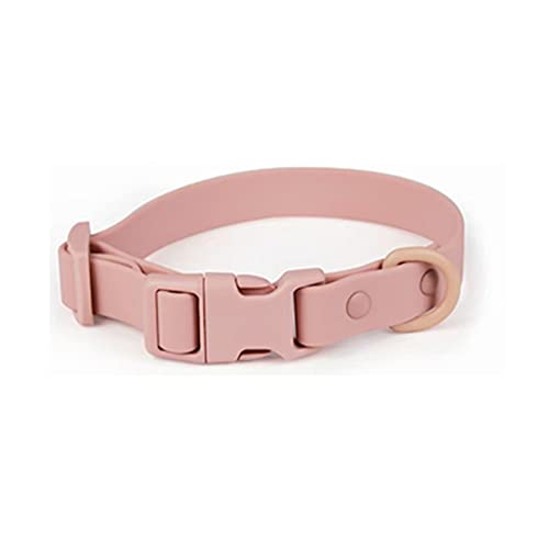 Hapihom Haustier-Halsband, mit verstellbarer Schnellverschluss-Schnalle, Haustierhals-Zubehör für kleine, mittelgroße und große Hunde, rosa Größe L von Hapihom