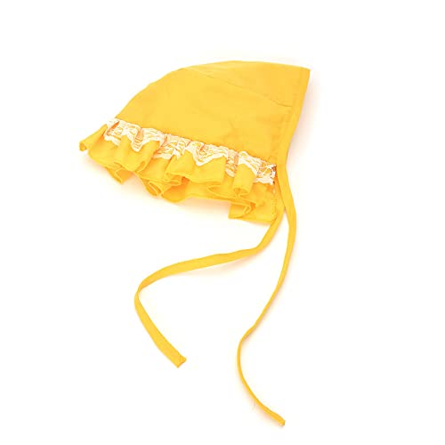 Hapihom Hundehut Niedliche Spitze Kopfbedeckung Sonnenblende Mode Sommer UV Schutz Hut Verstellbare Outdoor Hunde Kappe Sonnenhut Gelb M von Hapihom