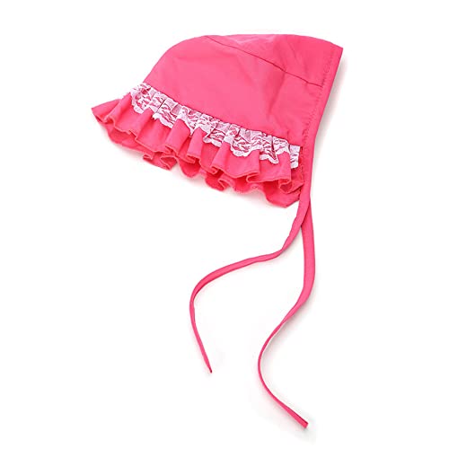 Hapihom Hundehut Niedliche Spitze Kopfbedeckung Sonnenblende Mode Sommer UV Schutz Hut Verstellbare Outdoor Hunde Kappe Sonnenhut Rose Rot M von Hapihom