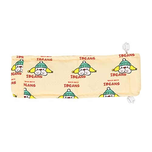 Hapihom Kühlender Schal für Haustiere, für den Sommer, verstellbarer Kordelzug, verhindert Hitzschlag, modischer Cartoon-Druck, Eishalsband, Gelb (45,7–61 cm) von Hapihom